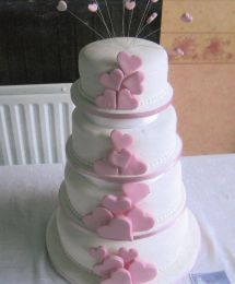 Hearts Wedding Cake